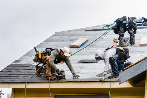 Professional Gutter Installation technician working in Aldie, VA